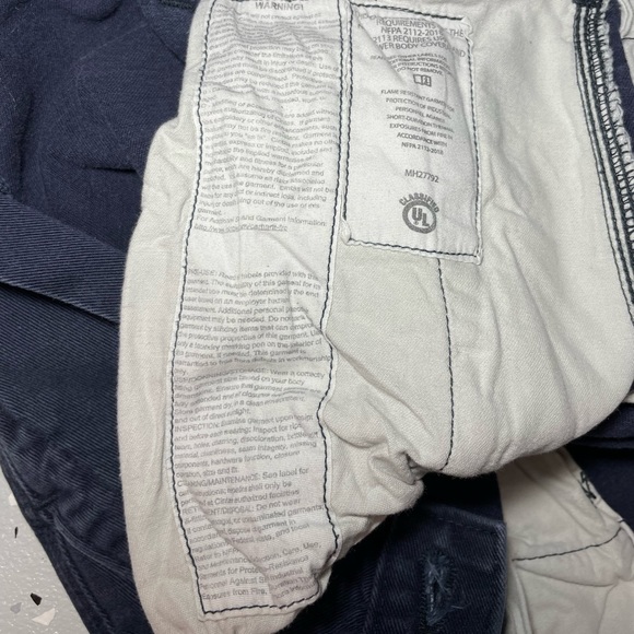 Carhartt FR Flame Resistant Cat 2 Work Pants Mens 38x34 Navy Blue - Picture 7 of 11